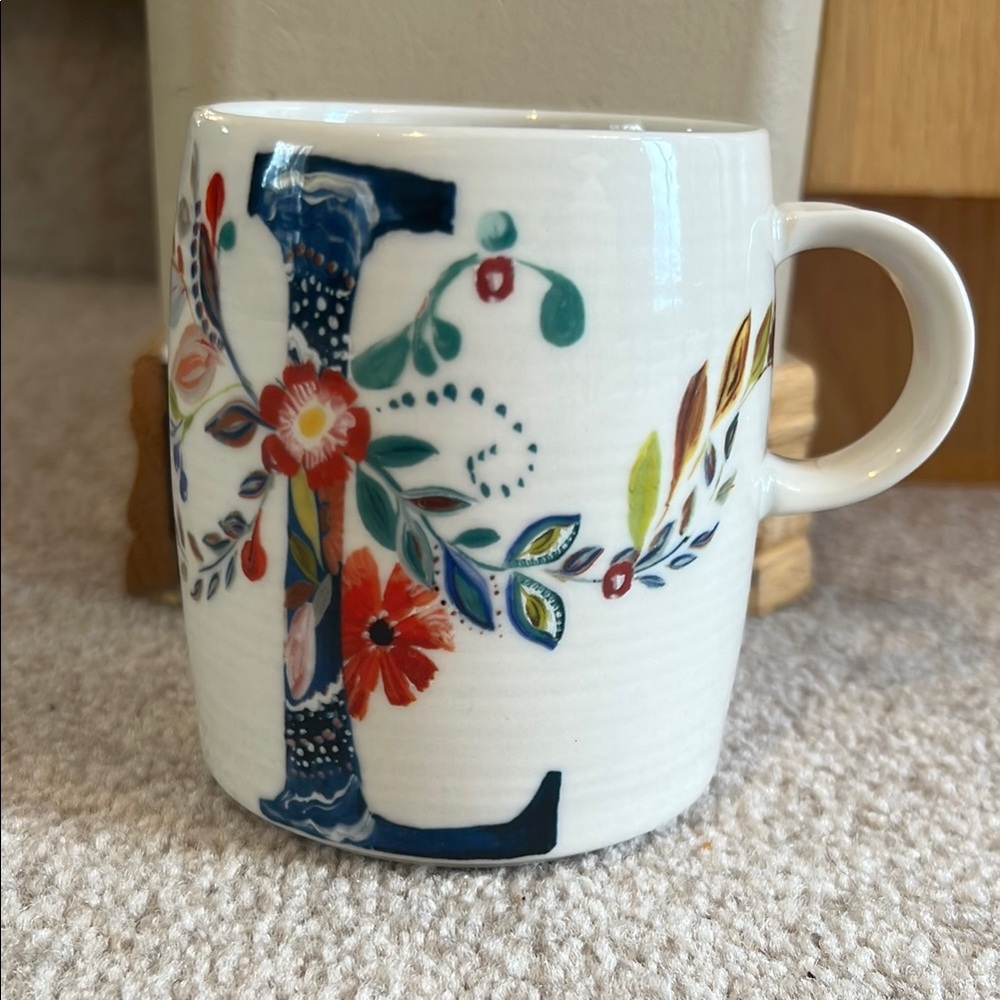 Floral Monogram Mug Starla Halfmann Anthropologie